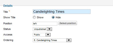 module options 1